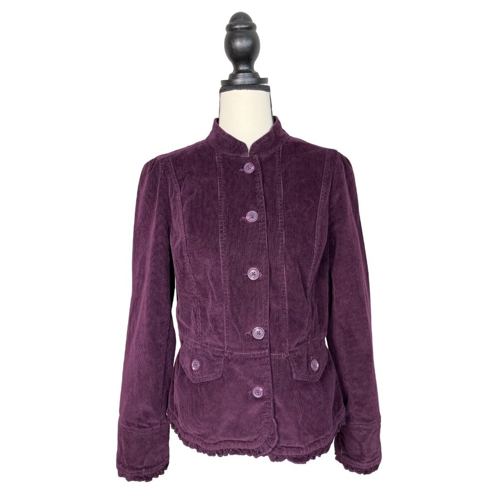 Size S, Choudhry, Purple St Johns Bay Women Long Sleeve Button Up Jacket